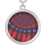collar rojo y azul del arte del fractal