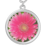Collar rosado de la flor del pétalo collares