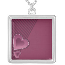 Collar rosado de los corazones