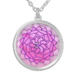 Collar rosado del colgante de OM de la mandala de 