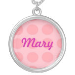 Collar rosado del nombre del lunar