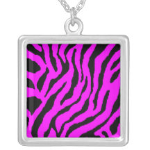 Collar rosado retro de la impresión del tigre del 