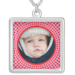 Collar rosado y rojo de la foto - colgante adaptab