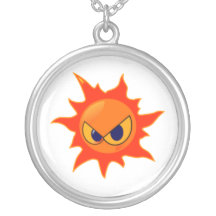 Collar sonriente de la cara del fuego caliente