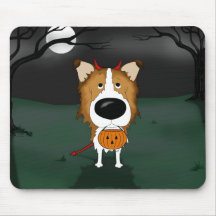 Collie áspero Halloween Tapete De Raton