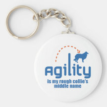 Collie áspero llavero personalizado