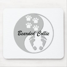 collie barbudo de yang del yin alfombrilla de raton