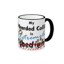 Collie barbudo extremadamente travieso tazas
