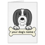 Collie barbudo personalizado tarjetas