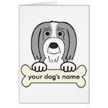 Collie barbudo personalizado tarjeton
