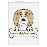 Collie barbudo personalizado tarjeton