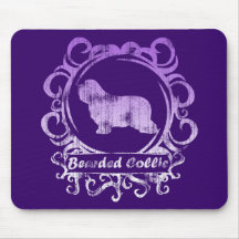 Collie barbudo resistido con clase alfombrilla de raton