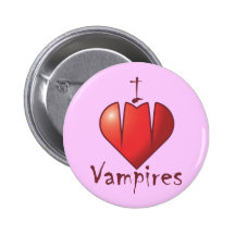 Colmillos del corazón: Amo a vampiros Pins
