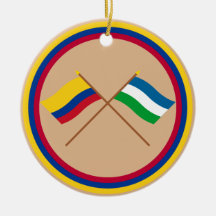 Colombia y banderas cruzadas Córdoba Ornamento De Reyes Magos
