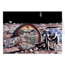 Colonización de la luna tarjetas