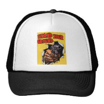 Coloque su tierra gorros  