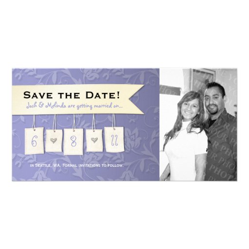 Color ajustable: DIY ahorran las tarjetas de la fo Tarjeta Con Foto Personalizada