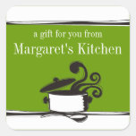 Color de encargo que cocina la etiqueta del regalo