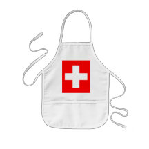 Color de fondo Editable, la bandera de Suiza Delantal