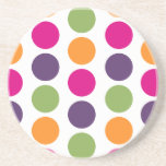 ¡Color de fondo retro de la polca Dots/DIY de PixD Posavasos Cerveza