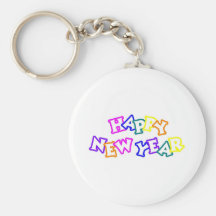 Color de la Feliz Año Nuevo Llavero Personalizado