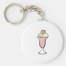 Color de la historieta de domingo del helado llavero personalizado