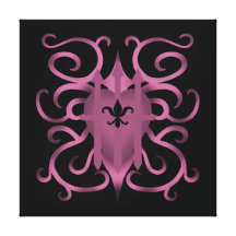 Color de malva capturada gótica del corazón impresion en lona