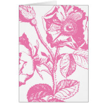 Color de rosa antiguo rosado felicitaciones
