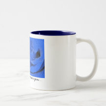 Color de rosa azul taza de café