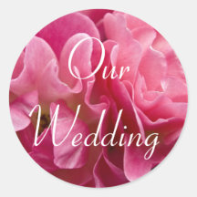 Color de rosa:: Nuestro pegatina del boda