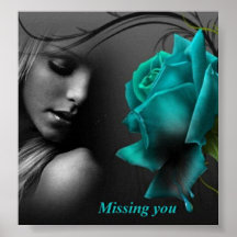 color de rosa, señora posters