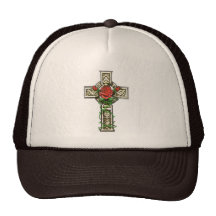 Color de rosa y cruzado gorras de camionero