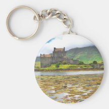 Color del castillo de Eilean Donan Llavero Personalizado