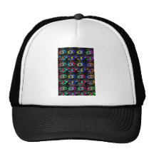 Color Hamsa del arte pop de Katie Pfeiffer Gorro De Camionero