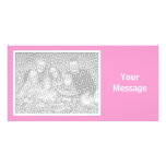 Color llano - rosa tarjeta fotográfica personalizada