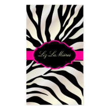 Color/negro descarados de la cebra pattern/DIY de  Tarjetas Personales