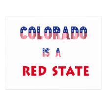 Colorado es un estado rojo tarjeta postal