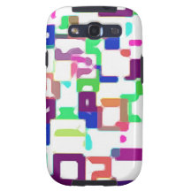 Coloreado interconexión de cuadrados samsung galaxy SIII funda