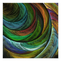 Coloree la impresión de la foto del arte abstracto