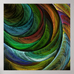Coloree la impresión del arte abstracto de la glor poster