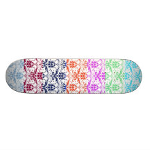 Colores de descoloramiento del damasco colorido el patin personalizado
