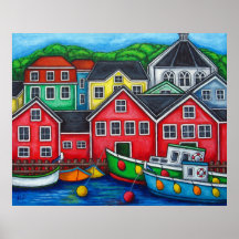 Colores de la impresión de Lunenburg de Lisa Loren Poster