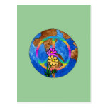 Colores de la paz de mundo postal