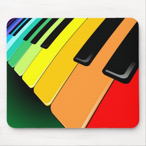 Colores del fiesta de la música del teclado tapetes de ratones