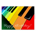 Colores del fiesta de la música del teclado tarjetón