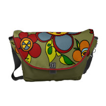 Colores urbanos de las flores retras - de color ca bolsa de mensajeria 