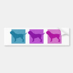 Colorful Dogue de Bordeaux Silhouettes Etiqueta De Parachoque