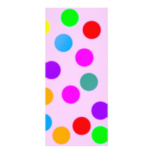colorful_dots_on_pink diseño de tarjeta publicitaria