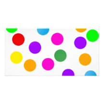 colorful_dots_on_white tarjetas fotográficas 