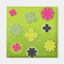 Colorful Flowers Magnets